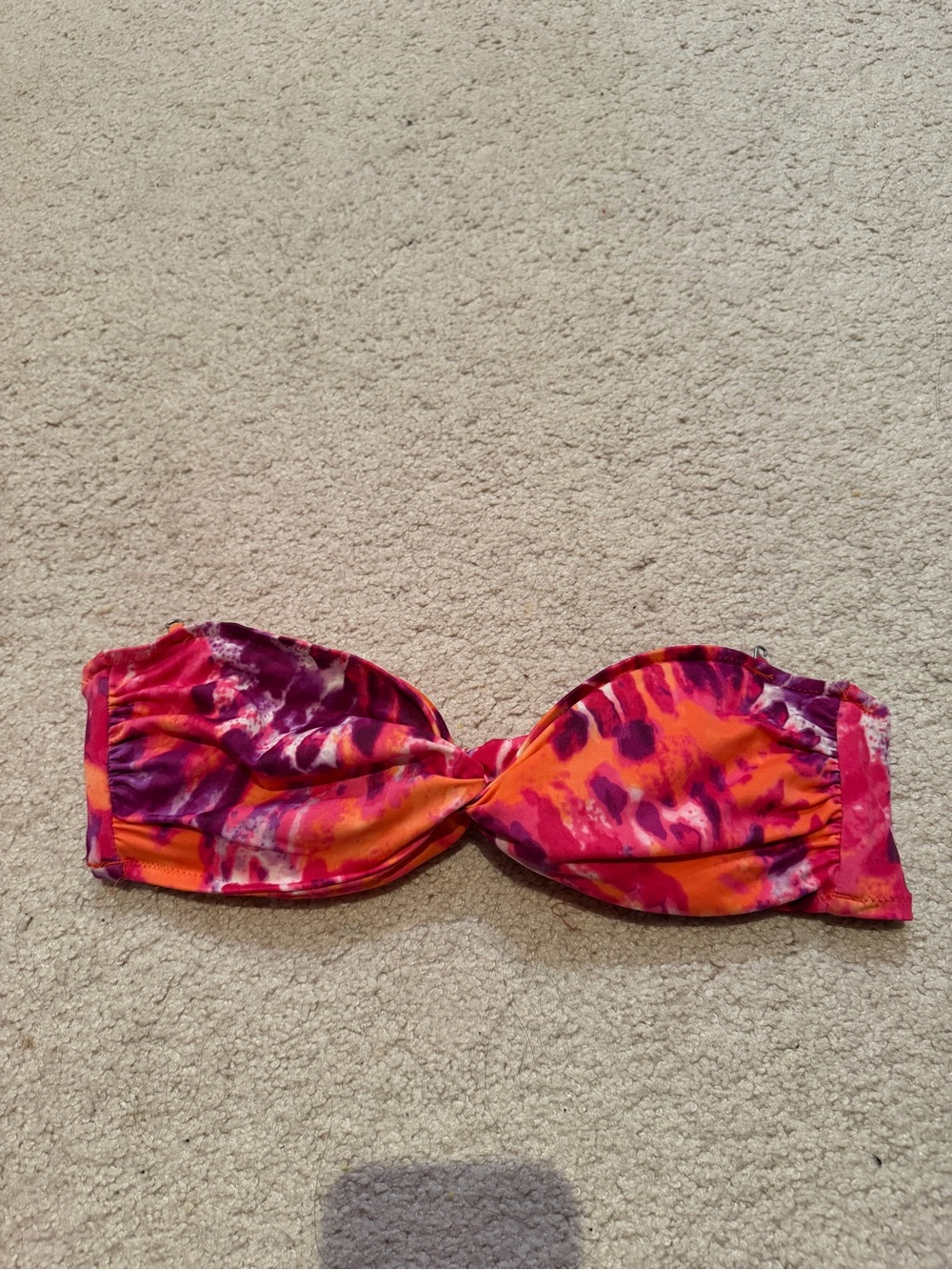 Victoria’s Secret tie dye twist strapless bandeau top